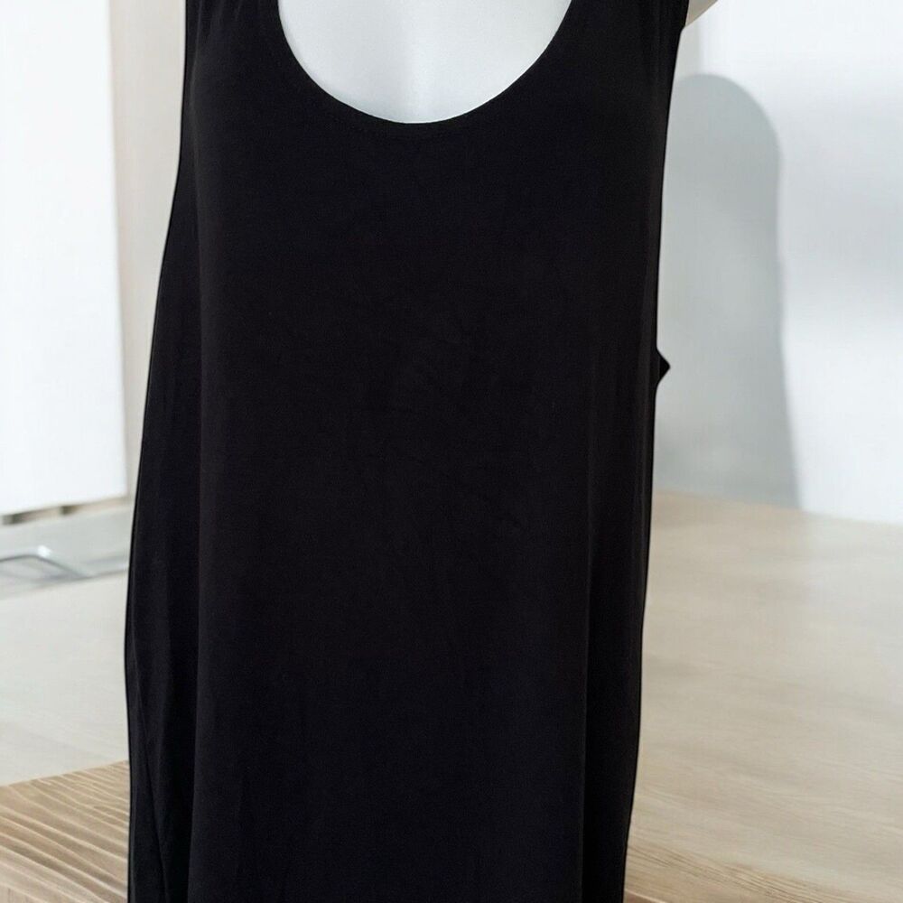 Oro Los Angeles Scallop BLACK Tank Top Sleeveless T Shirt  SZ L - Picture 6 of 14
